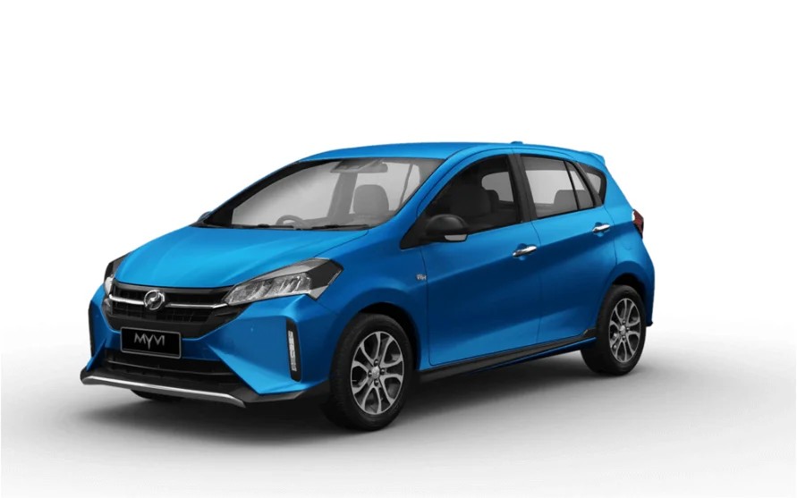 Perodua Myvi In Electric Blue Colour