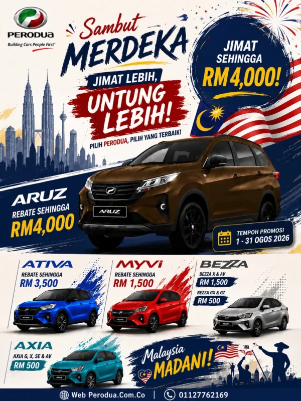 Promosi Perodua August:Ogos 2026